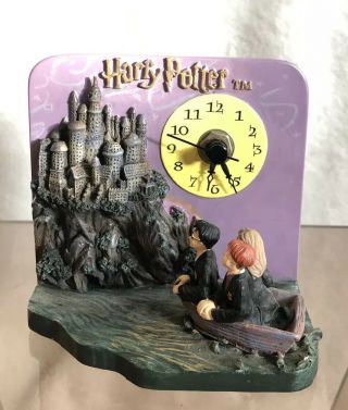 Harry Potter Resin Clock Hogwarts Boats Philosopher’s Stone 3d Sculpture