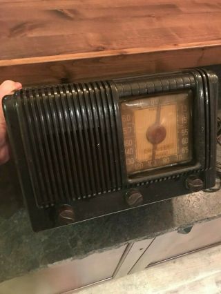 Old Crosley Antique Vintage Tube Radio Bakelite Model B 37