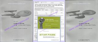 Christies 40 Years Of Star Trek 2006 Catalogs,  Star Passes,  Results
