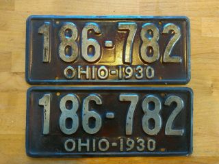 1930 Vintage Ohio License Plates 186 - 782