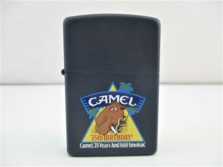 1997 Camel 75th Birthday Anniversary Zippo Lighter,  Plastic Case
