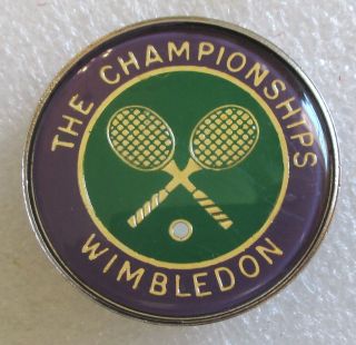 Vintage The Championships - Wimbledon Tennis Tournament Uk Tourist Souvenir Pin