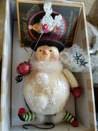 Nib Silvestri Larkspur Lane Snowman Ornament - Lib Cummings - Mead