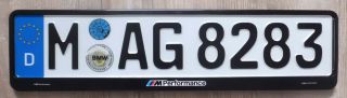 Bmw Munich German European License Plate Frame Real M Power