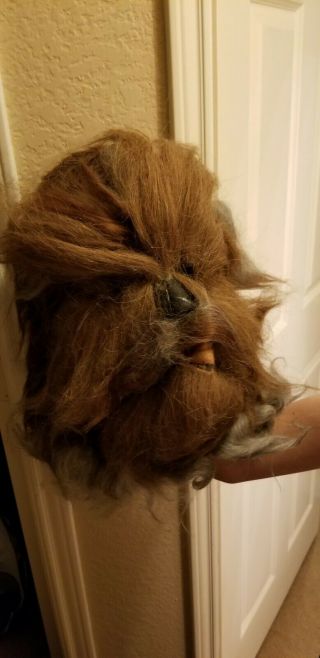 Vintage 1977 Don Post Star Wars Chewbacca Latex Rubber Mask.  Tag And Box Incl.