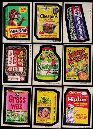 1973 Topps Wacky Packs Series 4 Complete Set W/puzzle 30/30 Nm Packages Windhex
