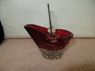 Vintage Antique Souvenir Ruby Flash Coal Bucket - LITTLE FALLS,  MN 2
