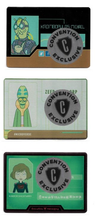 Cryptozoic Rick And Morty Trading Cards Season 2 Convention Exclusive Metal Set