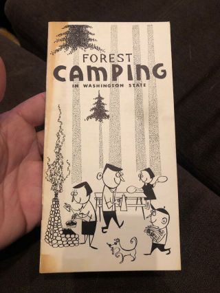 Vintage Rare Forest Camping In Washington State Brochure