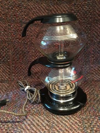 General Electric Automatic Glass Coffee Maker Vacuum Pyrex Pot w Heat Coil 2