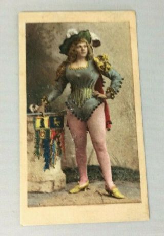 Vintage Actress Smoke And Chew Cockade Cut Plug Advertising Tobacco Card