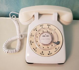 Vintage Bell Systems Rotary Dial Telephone Phone Off White