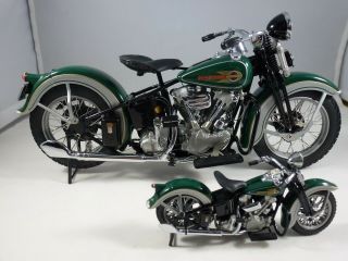 1936 Harley Davidson Knucklehead Motorcycle Franklin Diecast Model