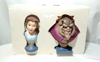 Wdcc Disney Portrait Series Belle & The Beast Figurines 10th Anniversary 2001