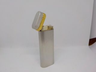 Auth CARTIER Oval Lighter Silver & Gold 7