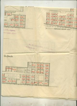 29 1/2 x 20 INCHES LAYOUT SECOND CABIN PLAN S S 