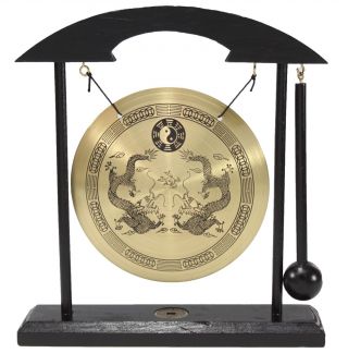 Zen Table Gong Dragon Feng Shui Meditation Desk Bell Home Decor Gift