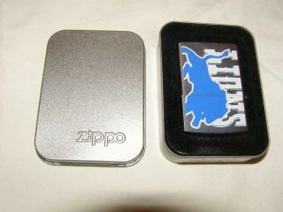 Zippo Detroit Lions Nfl 200nfl.  887 Chrome Finish Lighter Euc