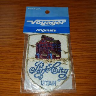 Vintage Voyager Park City Utah Ski Patch Ski Skier Nos