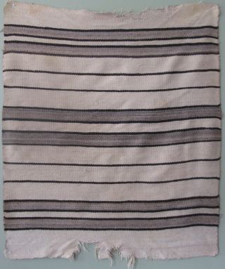 Antique Navajo Rug Diyugi Work Wearing Blanket 19thc Stripes Wool 37x44in 3965