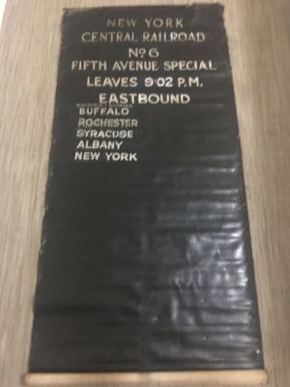 Nyc Rr “fifth Avenue Special” Announcement Scroll; 5’x 2’ Canvas On Wood Roller.