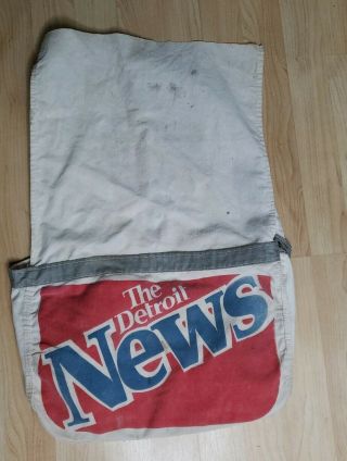 Vintage The Detroit News Newspaper Delivery Shoulder Bag Paperboy