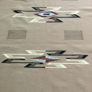 Ortegas ChImayo Mexico Indian Style 100 Wool Hand Woven Blanket Rug 72 x 34 3