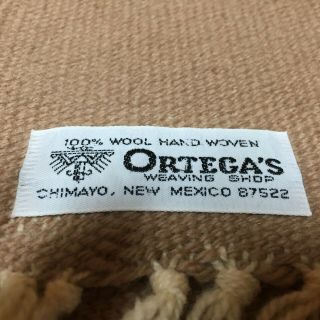 Ortegas ChImayo Mexico Indian Style 100 Wool Hand Woven Blanket Rug 72 x 34 6