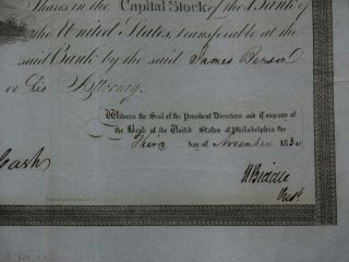 1830 Bank of the United States of America - signed by Nicholas Biddle 4