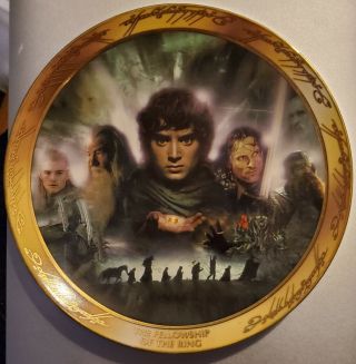Bradford Exchange Lord Of The Rings 6.  5 " Decorative Plate Reliving The Adventure