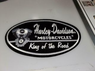 Harley Davidson Large Patch King Of The Road 9.  5 X 5.  5 Inches