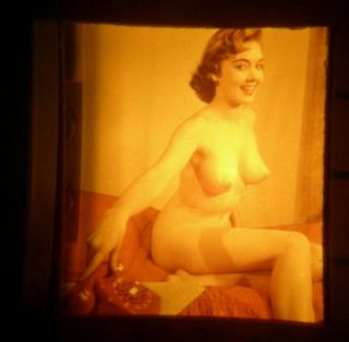Vangie Johns - Pinup Stereoview Realist Slide - Vintage/girl/nude/3d/model/stereo