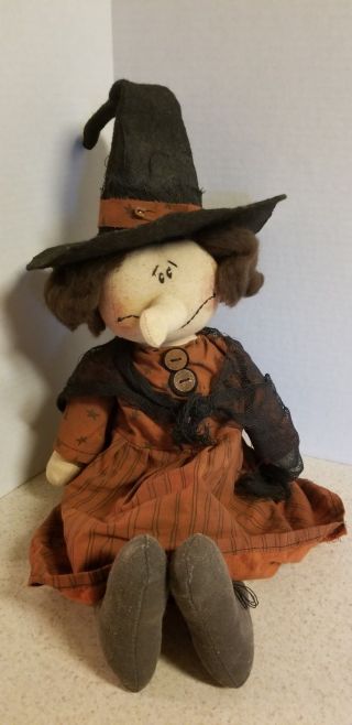 Prim Witch Primitive Look Decor Cloth Vintage Style Stuffed Doll Honey And Me