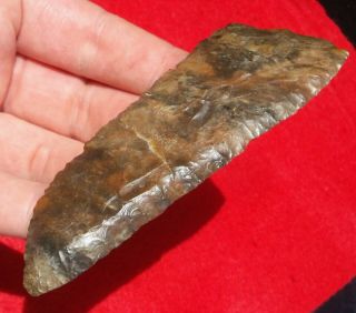 Thin Early Archaic Cobbs Knife Will Co.  Il