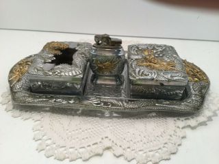 Vintage Japanese Smoking Set With Lighter,  Tray,  Cigarette Box,  And Ashtray