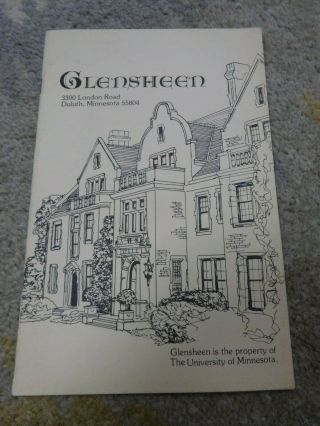 Vintage Glensheen Congdon Mansion University Of Minnesota Brochure,  Duluth,  Mn