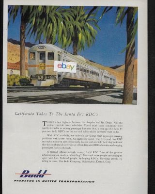 Santa Fe Railroad 1953 California Takes To The Rdc Trains Leslie Ragan Art Ad