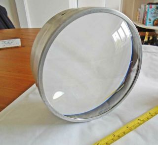 Vintage Large Double Plano Convex Optical Glass Lens 150mm Diameter Projector?