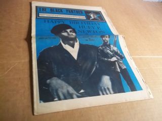 Black Panther Newspaper Huey Newton,  Grateful Dead Feb.  20,  1971 Vg,