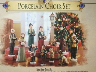 Grandeur Noel Collectors Edition Porcelain Choir Set Winter Christmas Carolers