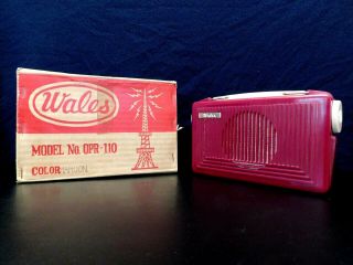 Old 50s Wales Mid Century Eames Era Miniature Tube Antique Vintage Radio