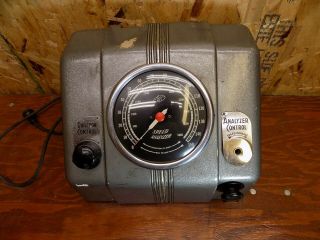 Vintage Stewart Warner Speedometer Gauge Calibration Machine Tester Gas Oil Sign