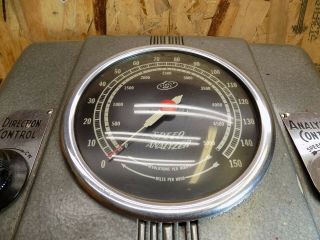 vintage stewart warner speedometer gauge calibration machine tester gas oil sign 3
