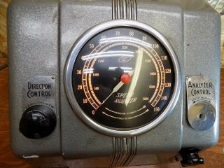 vintage stewart warner speedometer gauge calibration machine tester gas oil sign 5