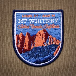Mt.  Whitney Sierra Nevada California Embroidered Iron - On Patch