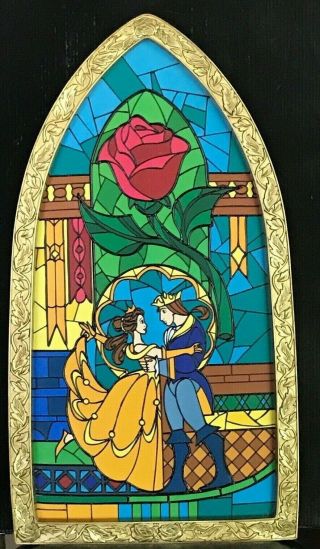 , Disney Parks Beauty & The Beast Stained Glass Window Frame