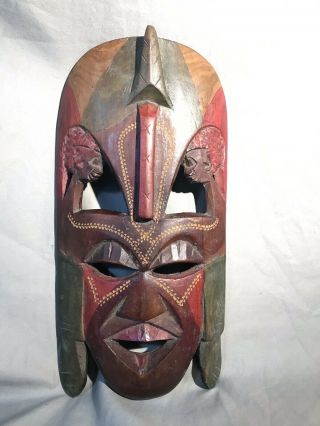 Wood African Tribal Mask Hand Carved In Kenya Wooden African Art Home Decor