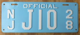 1928 Jersey Official License Plate 1928 Prof Restoration J 10