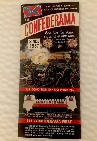 Confederama Civil War Brochure Battlefield Display Lookout Mountain Chattanooga