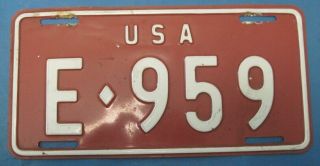 1962 - 1965 Us Forces In Germany License Plate
